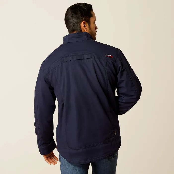 Men Workwear Ariat FR DuraLight Cordura Canvas Field Jacket Navy Men Workwear Ariat FR DuraLight Cordura Canvas Field Jacket Navy