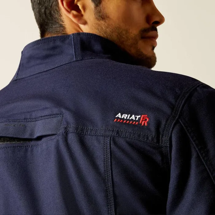 Men Workwear Ariat FR DuraLight Cordura Canvas Field Jacket Navy Men Workwear Ariat FR DuraLight Cordura Canvas Field Jacket Navy
