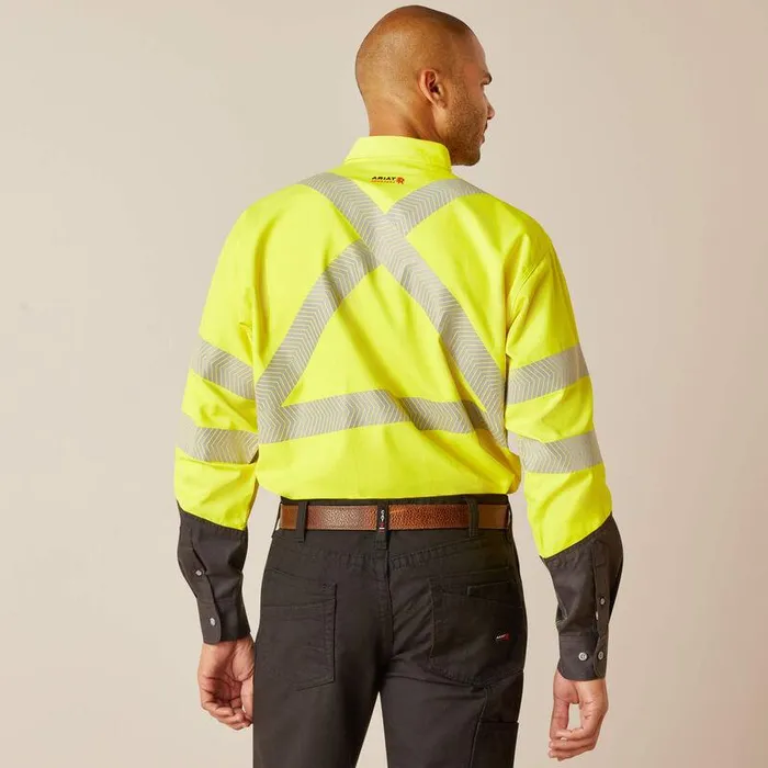Men Workwear Ariat FR HiVis Work Shirt Hivis Yellow Men Workwear Ariat FR HiVis Work Shirt Hivis Yellow