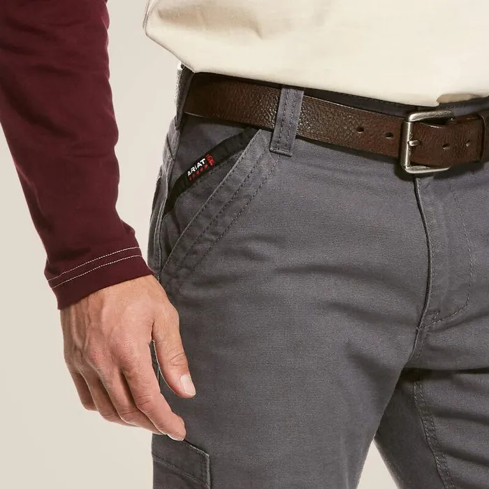 Men Workwear Ariat FR M5 Stretch DuraLight Canvas Stackable Straight Leg Pant Iron Gray Men Workwear Ariat FR M5 Stretch DuraLight Canvas Stackable Straight Leg Pant Iron Gray