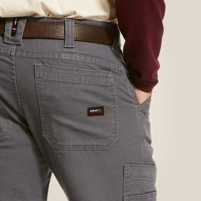 Men Workwear Ariat FR M5 Stretch DuraLight Canvas Stackable Straight Leg Pant Iron Gray Men Workwear Ariat FR M5 Stretch DuraLight Canvas Stackable Straight Leg Pant Iron Gray