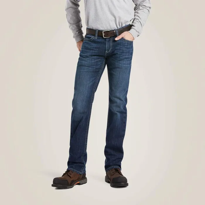 Men Workwear Ariat FR M7 Slim Stretch DuraLight Shoreway Straight Leg Jean Kelby