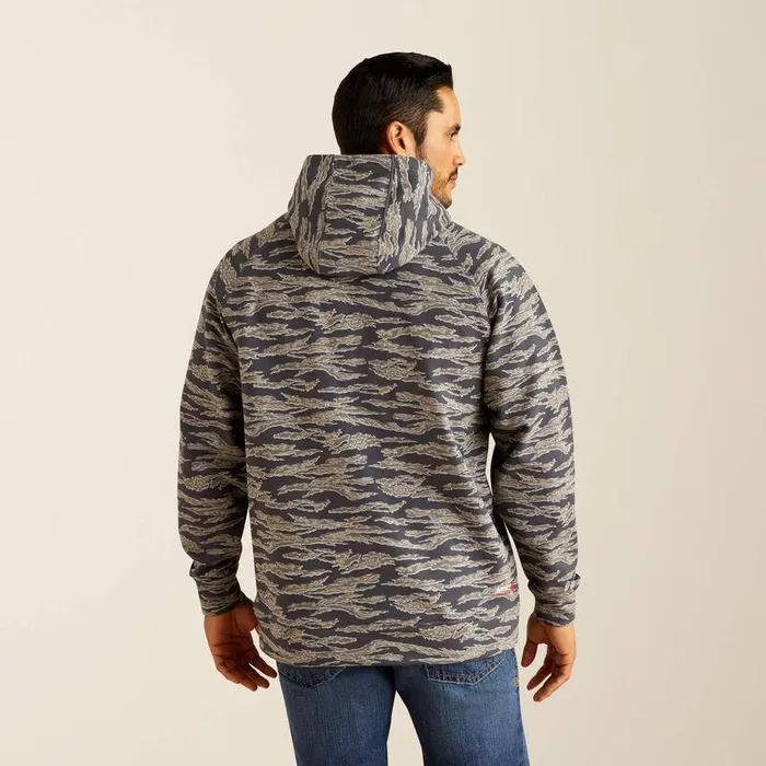 Men Workwear Ariat FR Smoke Hoodie Charcoal Grey Camo Men Workwear Ariat FR Smoke Hoodie Charcoal Grey Camo