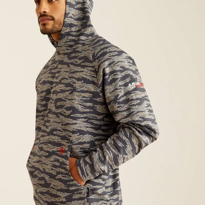 Men Workwear Ariat FR Smoke Hoodie Charcoal Grey Camo Men Workwear Ariat FR Smoke Hoodie Charcoal Grey Camo