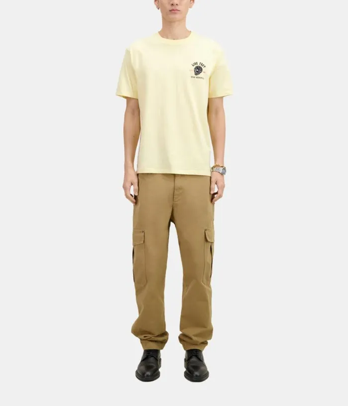 Men Yellow Live Fast Tshirt THE KOOPLES Tshirts