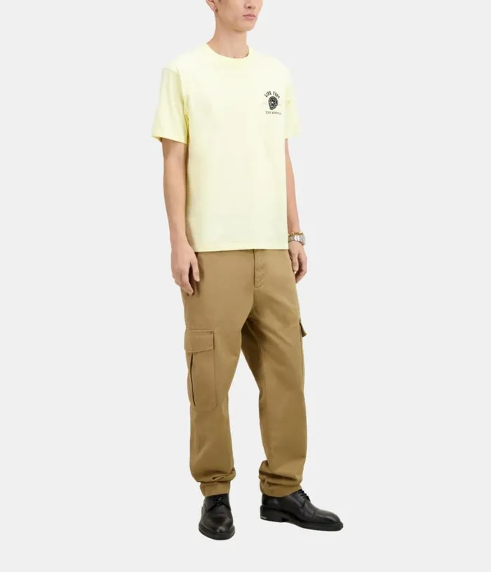 Men Yellow Live Fast Tshirt THE KOOPLES Tshirts