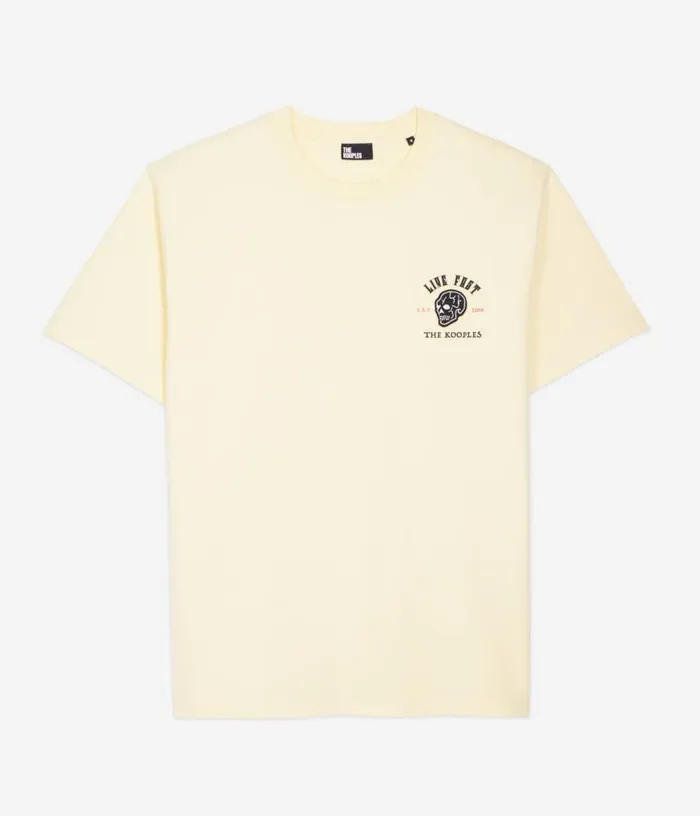 Men Yellow Live Fast Tshirt THE KOOPLES Tshirts