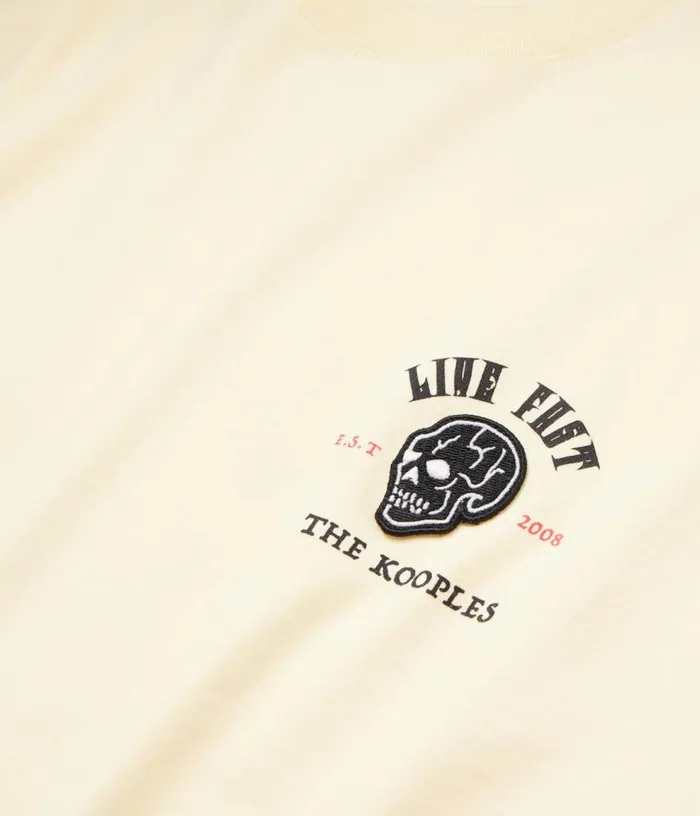 Men Yellow Live Fast Tshirt THE KOOPLES Tshirts