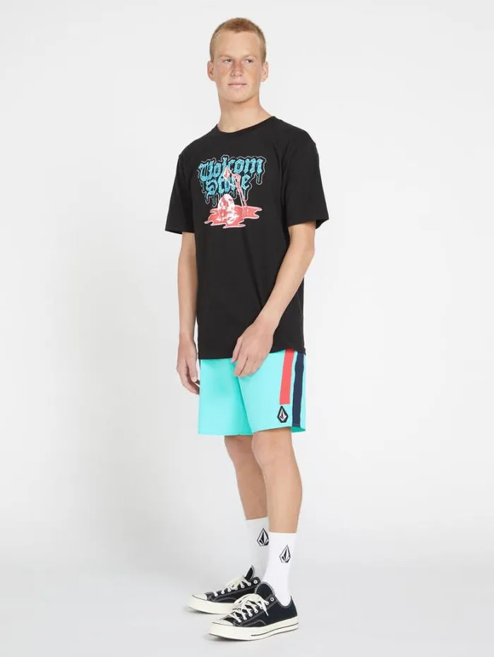 Mens Boardshorts and Trunks Volcom Arched Liberators Boardshorts 8211 Neon Blue