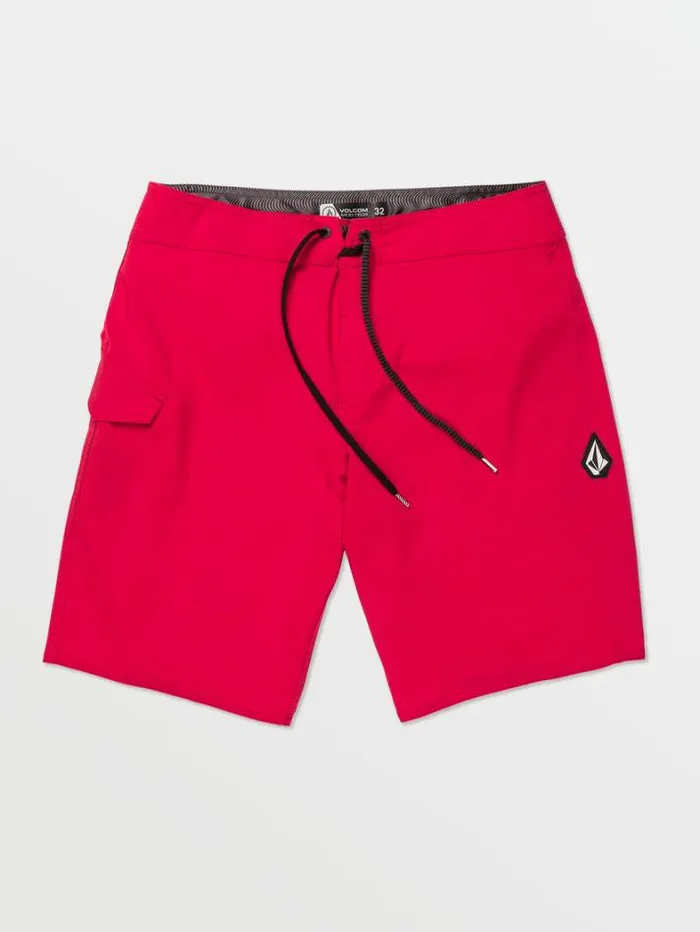 Mens Boardshorts and Trunks Volcom Lido Solid ModTech Boardshorts 8211 Ribbon Red