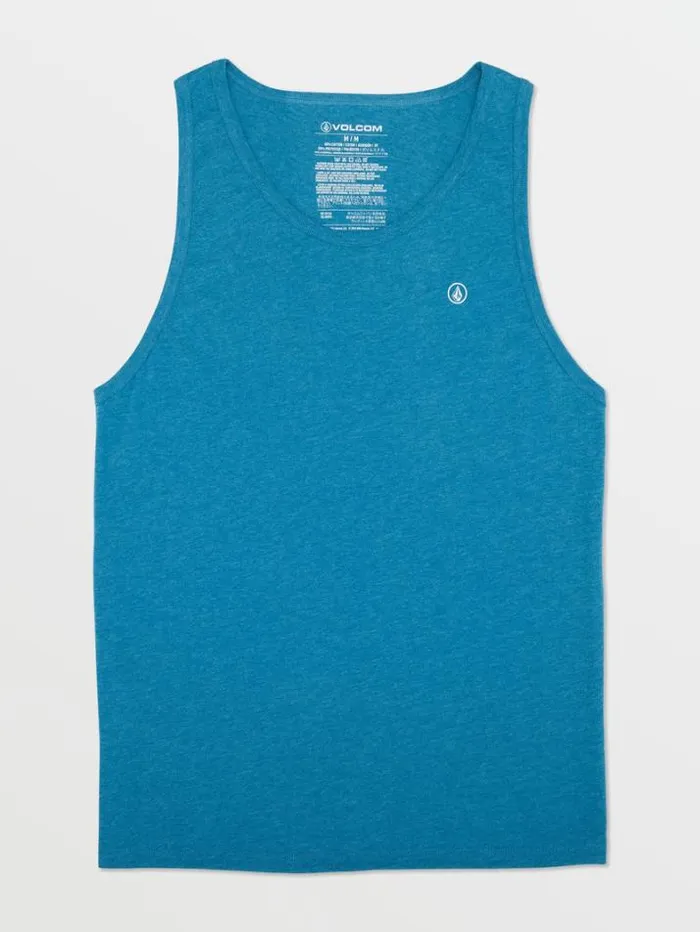 Mens Hiking Volcom Solid Heather Tank 8211 Stormy Blue