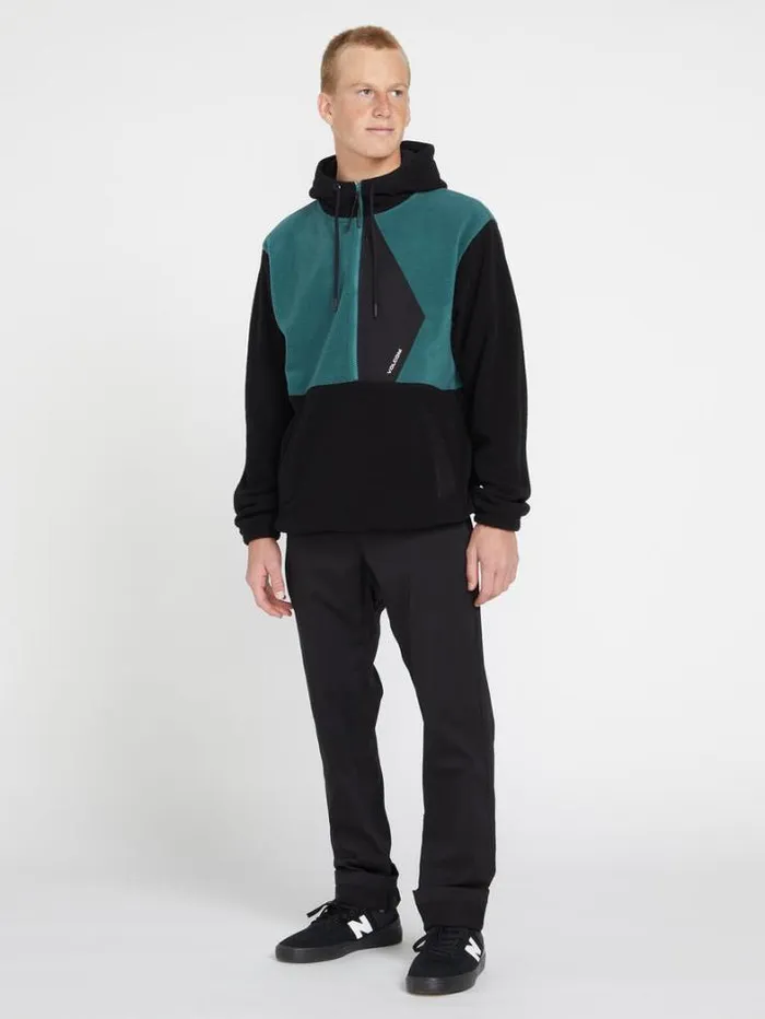 Mens Hoodies and Sweatshirts Volcom Unerstand Half Zip Hoodie 8211 Ranger Green