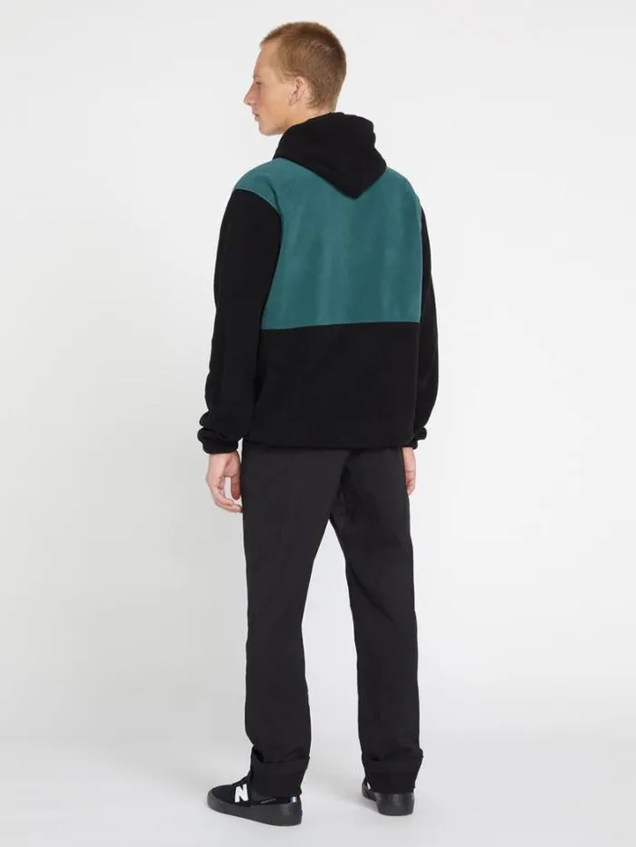 Mens Hoodies and Sweatshirts Volcom Unerstand Half Zip Hoodie 8211 Ranger Green