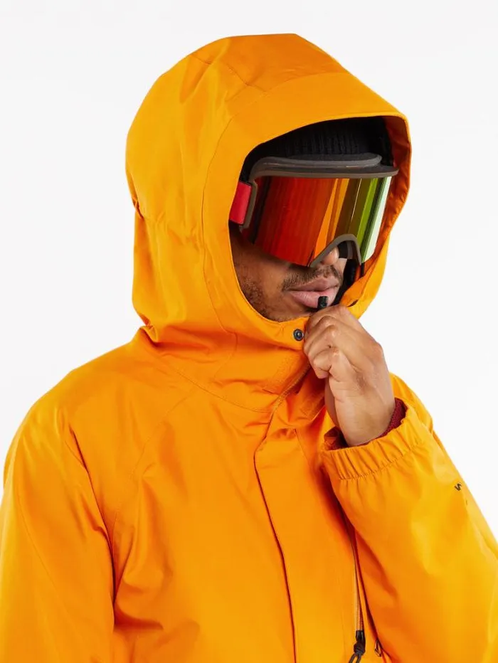 Mens Jackets Volcom Dua GoreTex Jacket 8211 Gold