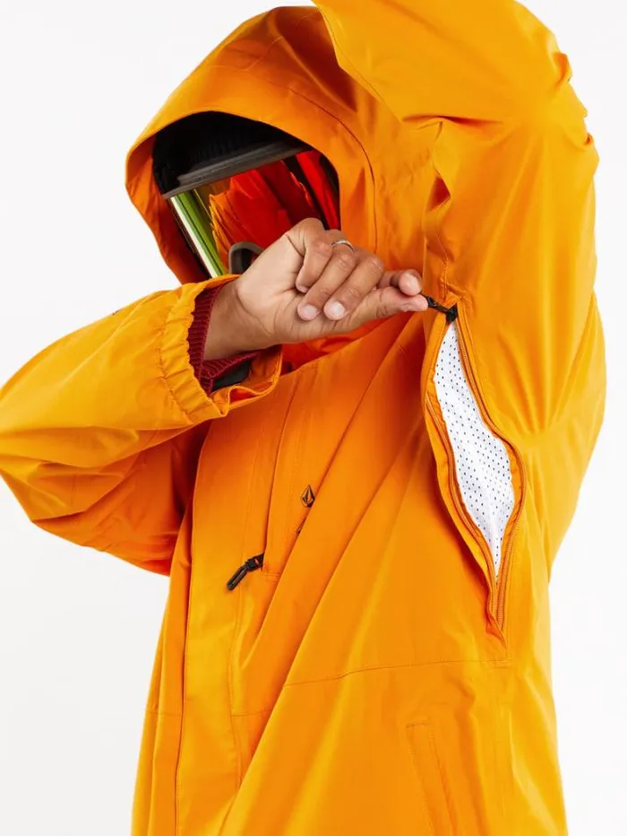Mens Jackets Volcom Dua GoreTex Jacket 8211 Gold
