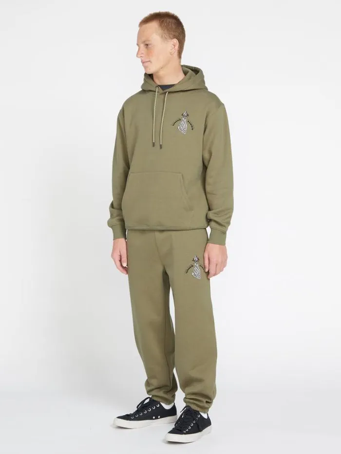 Mens Pants Volcom Earth Tripper Elastic Waist Fleece Pants 8211 Thyme Green
