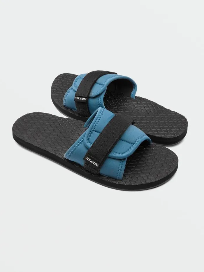 Mens Sandals Volcom Eco Recliner Slide Sandals 8211 Navy