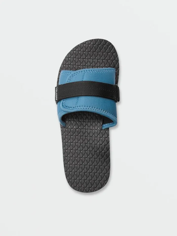 Mens Sandals Volcom Eco Recliner Slide Sandals 8211 Navy