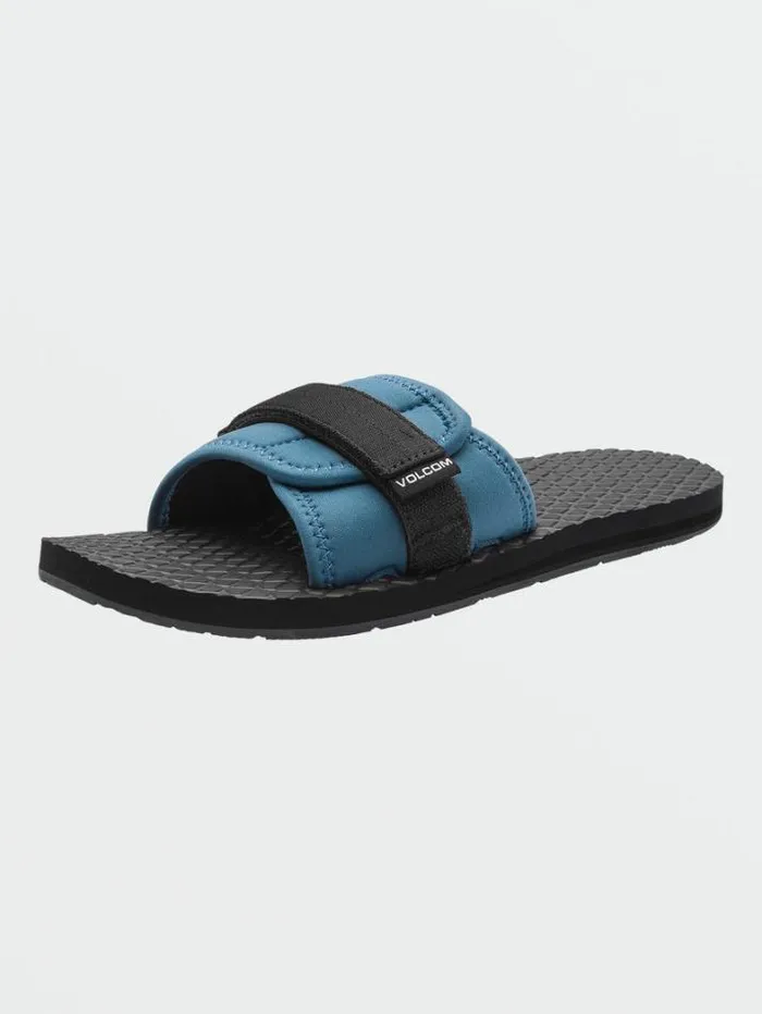Mens Sandals Volcom Eco Recliner Slide Sandals 8211 Navy