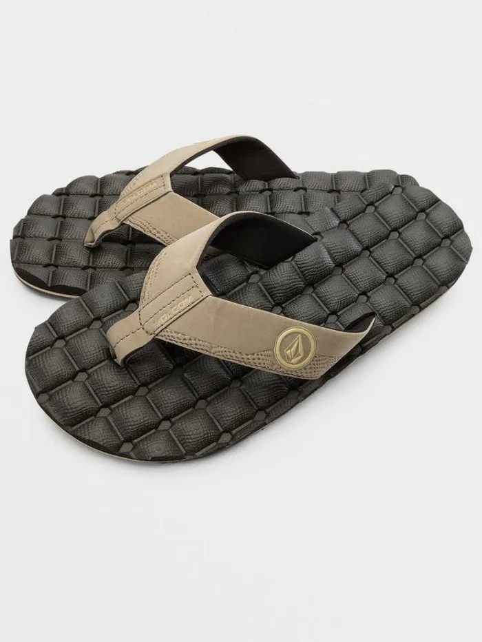 Mens Sandals Volcom Recliner Sandals 8211 Khaki