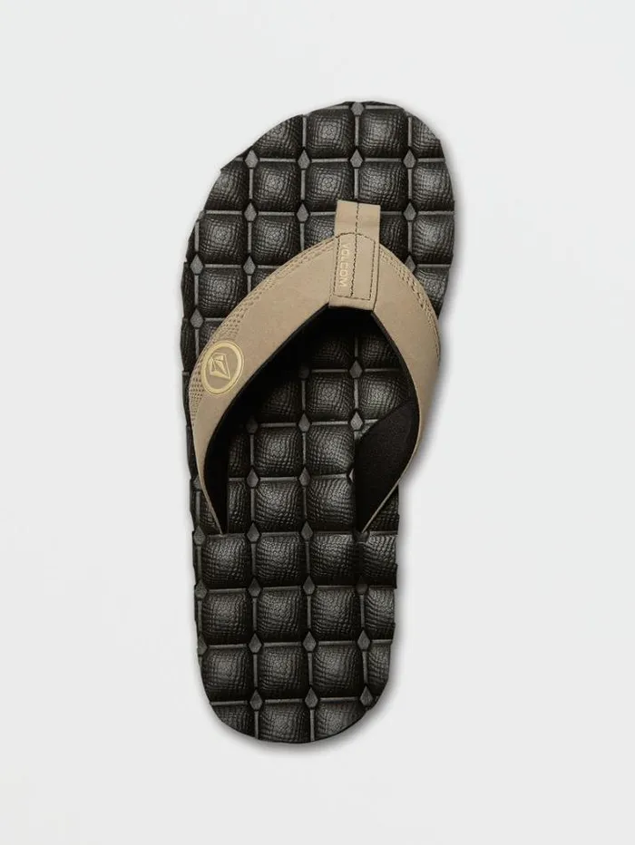 Mens Sandals Volcom Recliner Sandals 8211 Khaki