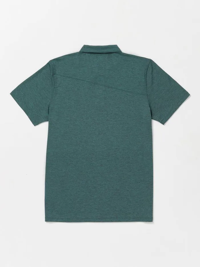 Mens Shirts and Flannels Volcom Hazard Pro Polo Short Sleeve Shirt 8211 Ranger Green