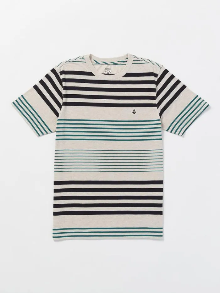 Mens TShirts and Tanks Volcom Beam Stone Crew Short Sleeve Shirt 8211 Off White