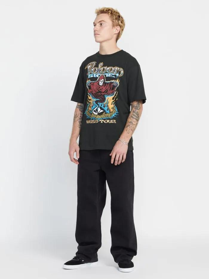 Mens Tops and Tees Volcom Stone Ghost Short Sleeve Tee 8211 Stealth