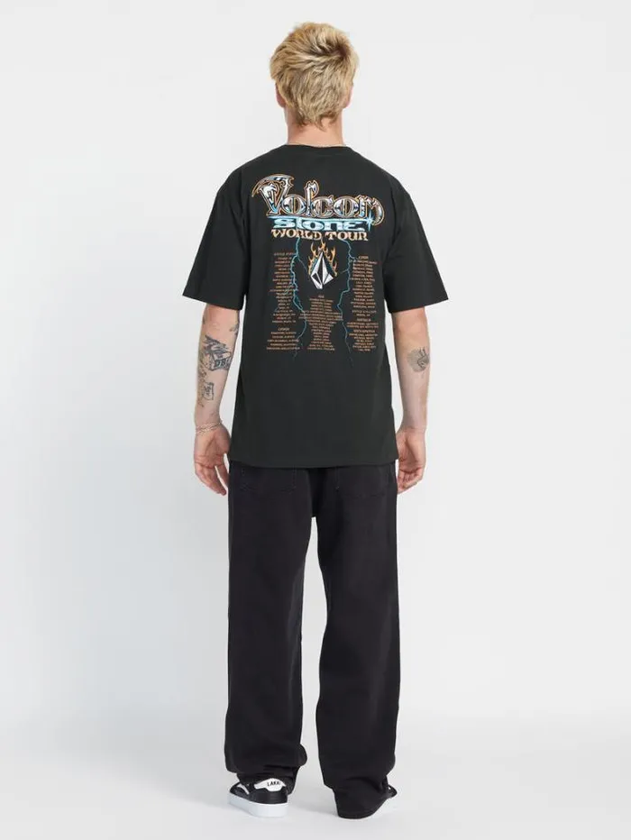 Mens Tops and Tees Volcom Stone Ghost Short Sleeve Tee 8211 Stealth