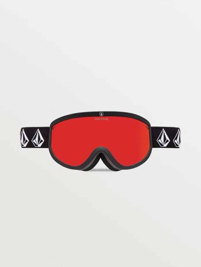 MensWomensKids Accessories Volcom Footprints Goggle 8211 Matte Black Stone Red Chrome