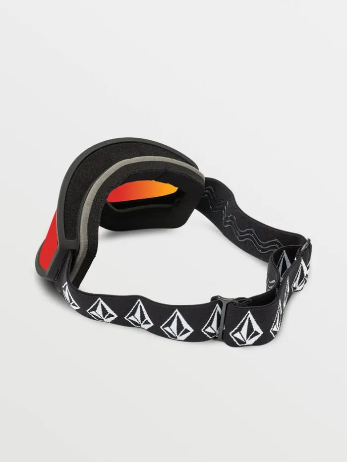 MensWomensKids Accessories Volcom Footprints Goggle 8211 Matte Black Stone Red Chrome