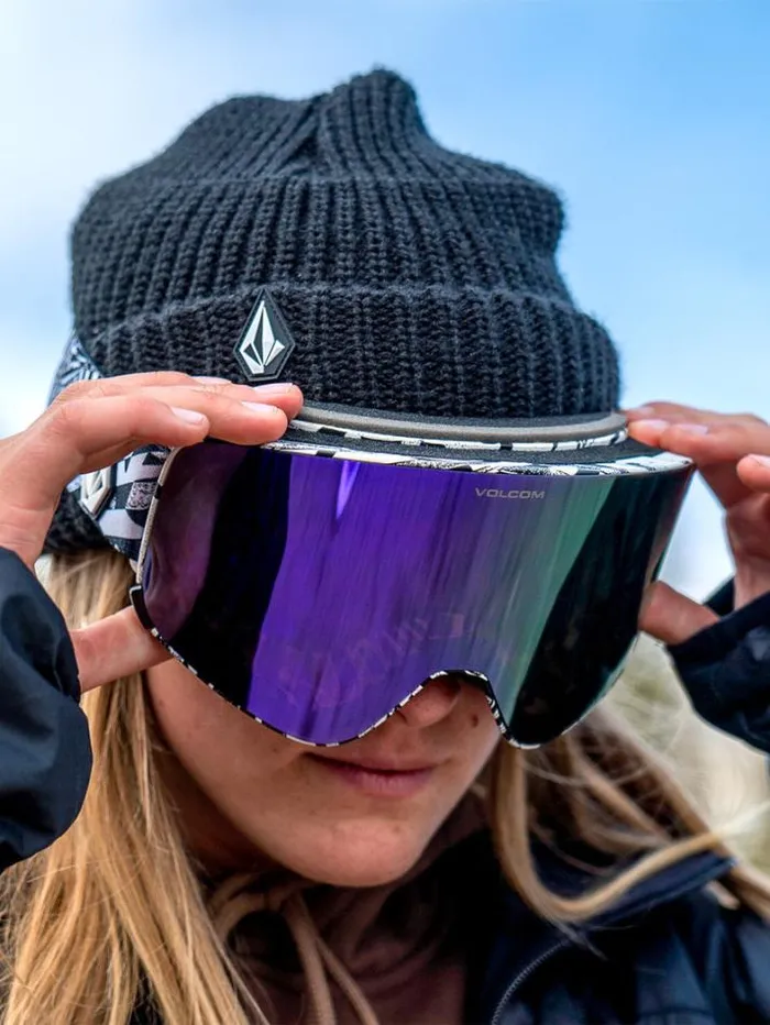 MensWomensKids Accessories Volcom Odyssey Goggle 8211 Op Art Purple ChromeBL