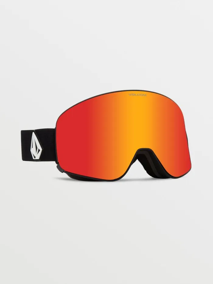 MensWomensKids Goggles Volcom Odyssey Goggle 8211 Matte Black Red Chrome