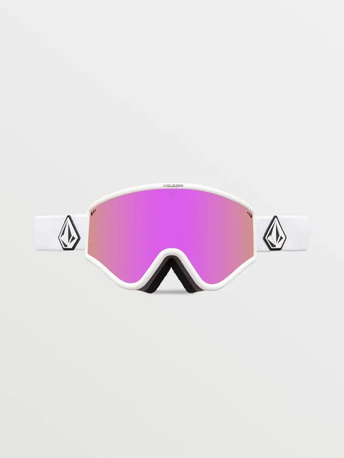 MensWomensKids Goggles Volcom Yae Goggle 8211 Matte White Pink ChromeBL
