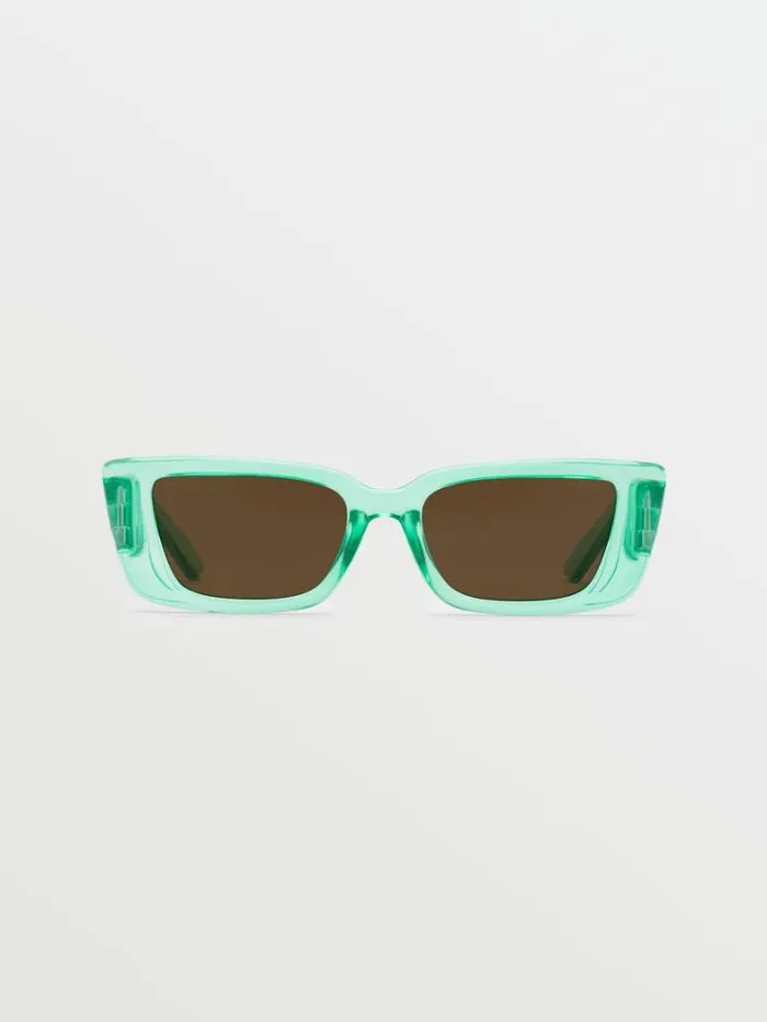 MensWomens Sunglasses Volcom Strange Land Sunglasses 8211 Gloss TealBronze