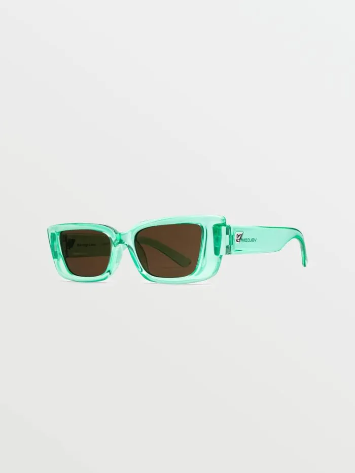 MensWomens Sunglasses Volcom Strange Land Sunglasses 8211 Gloss TealBronze