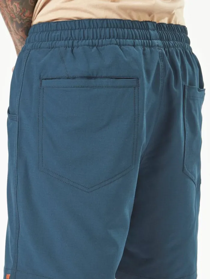 MensWorkwear Shorts Volcom Workwear Slab Elastic Waist Shorts 8211 Navy