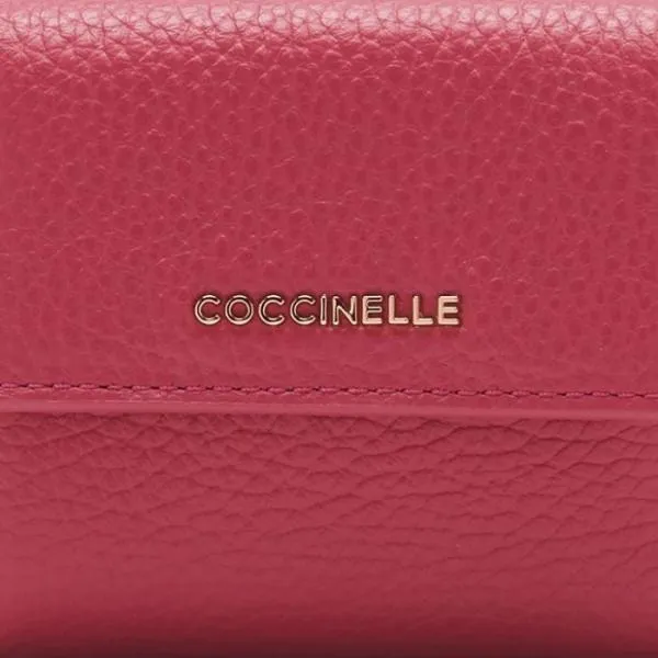 Metallic Soft Rosewood Women Coccinelle Wallets and Small Leather Goods Metallic Soft Rosewood Women Coccinelle Wallets and Small Leather Goods