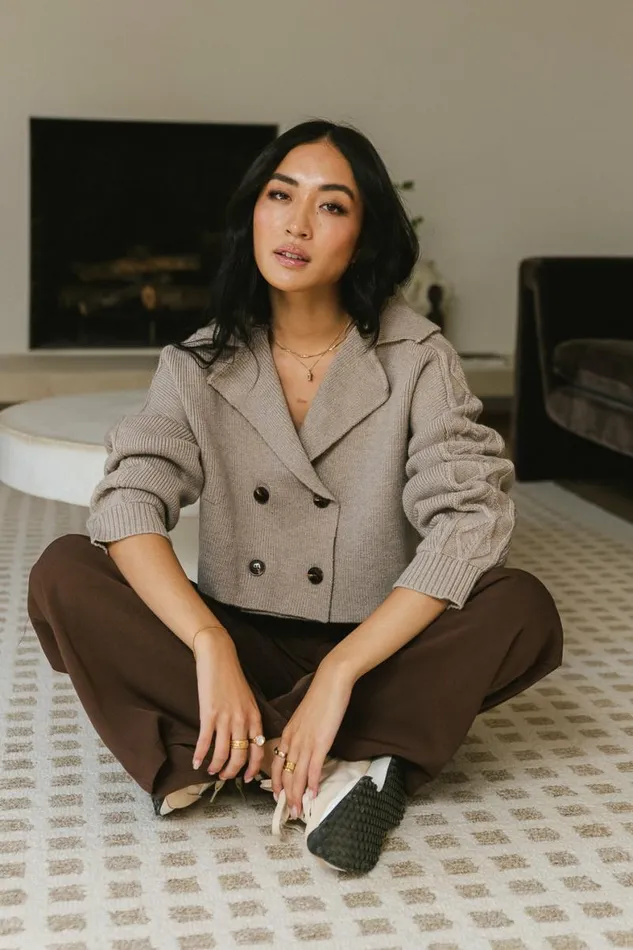 Millie Cropped Cardigan Grey Women Bohme Outerwear