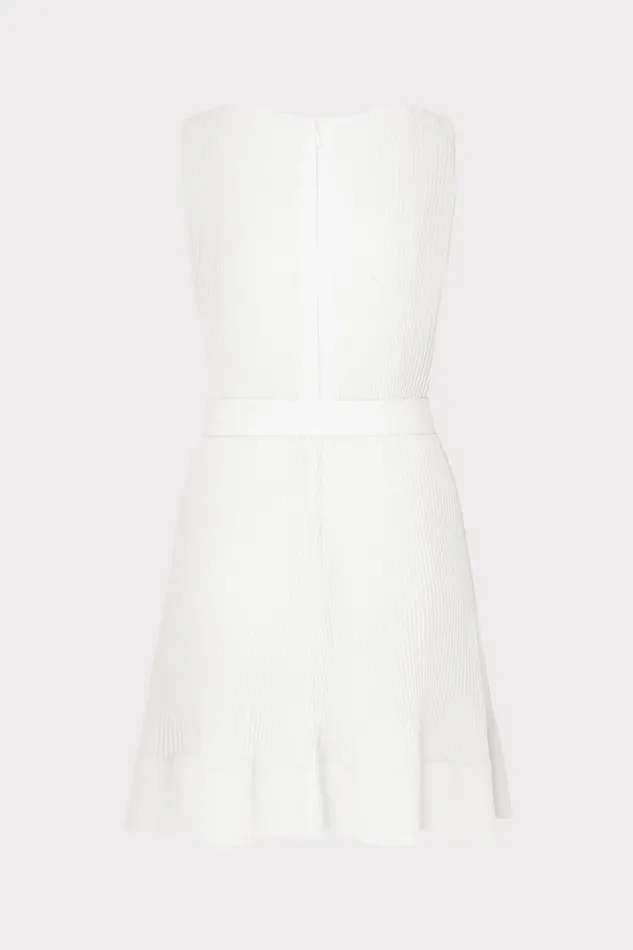 Milly Carreen Pleated Mini Dress White Women Dresses Milly Carreen Pleated Mini Dress White Women Dresses
