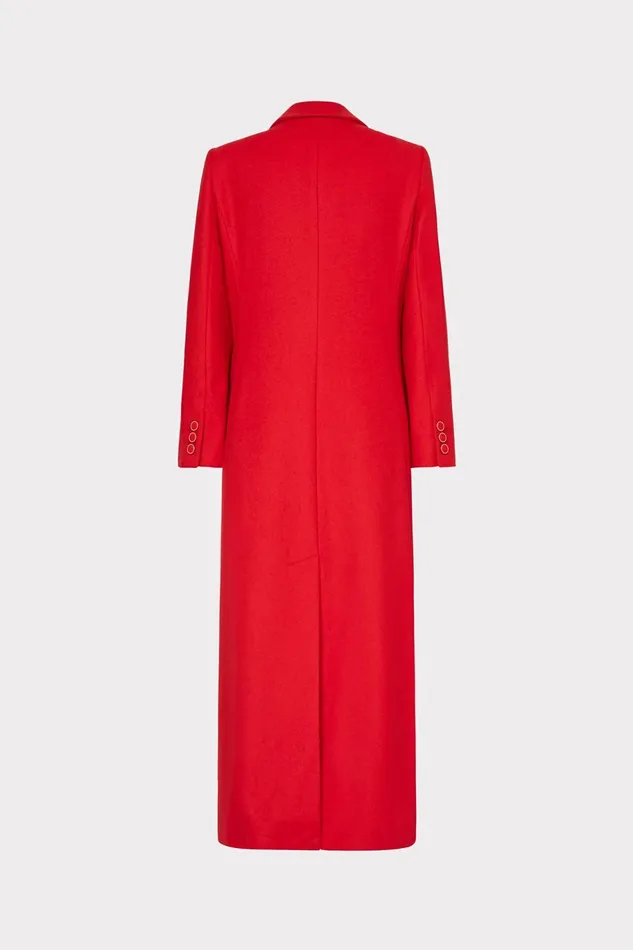 Milly Double Breasted Wool Coat Red Women Coats and Jackets Milly Double Breasted Wool Coat Red Women Coats and Jackets