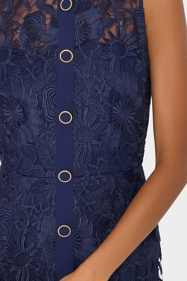 Milly Judy Lace Mini Dress Navy Women Dresses Milly Judy Lace Mini Dress Navy Women Dresses