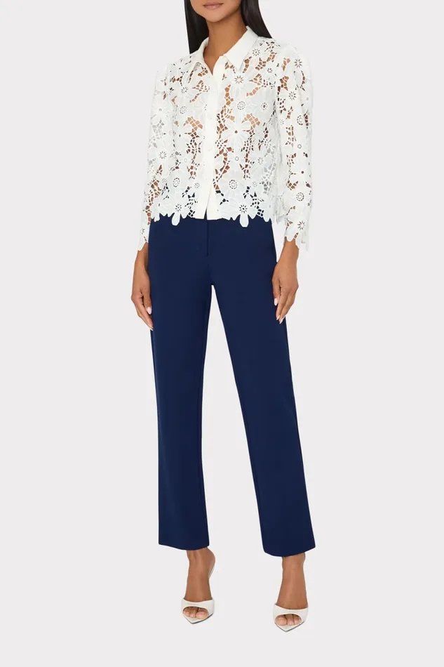 Milly June Roja Lace Top White Women Tops Milly June Roja Lace Top White Women Tops