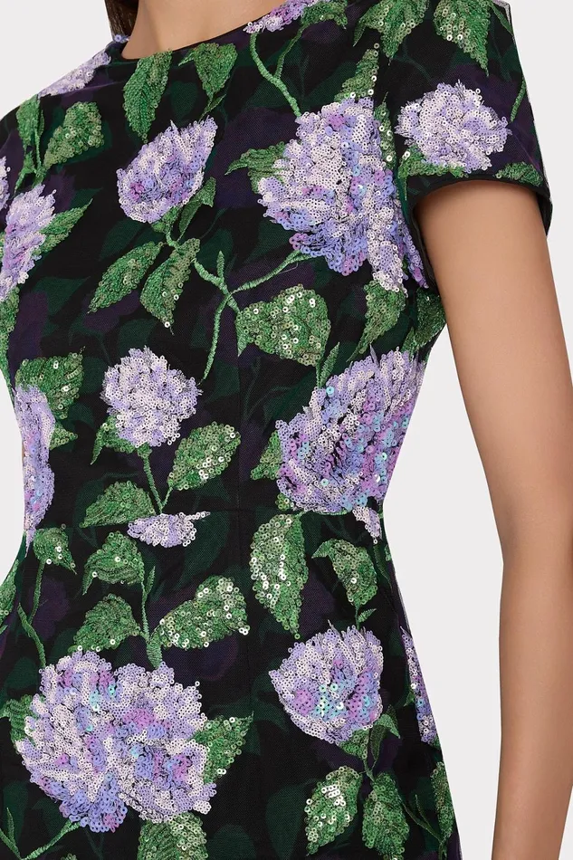 Milly Kyla Printed Sequins Mini Dress Lilac Multi Women Dresses Milly Kyla Printed Sequins Mini Dress Lilac Multi Women Dresses