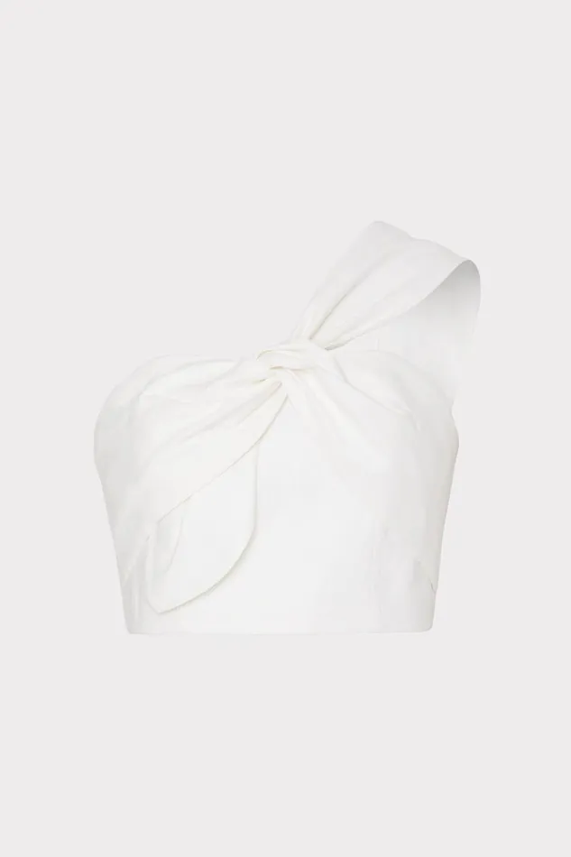 Milly Linen Top White Women Matching Sets