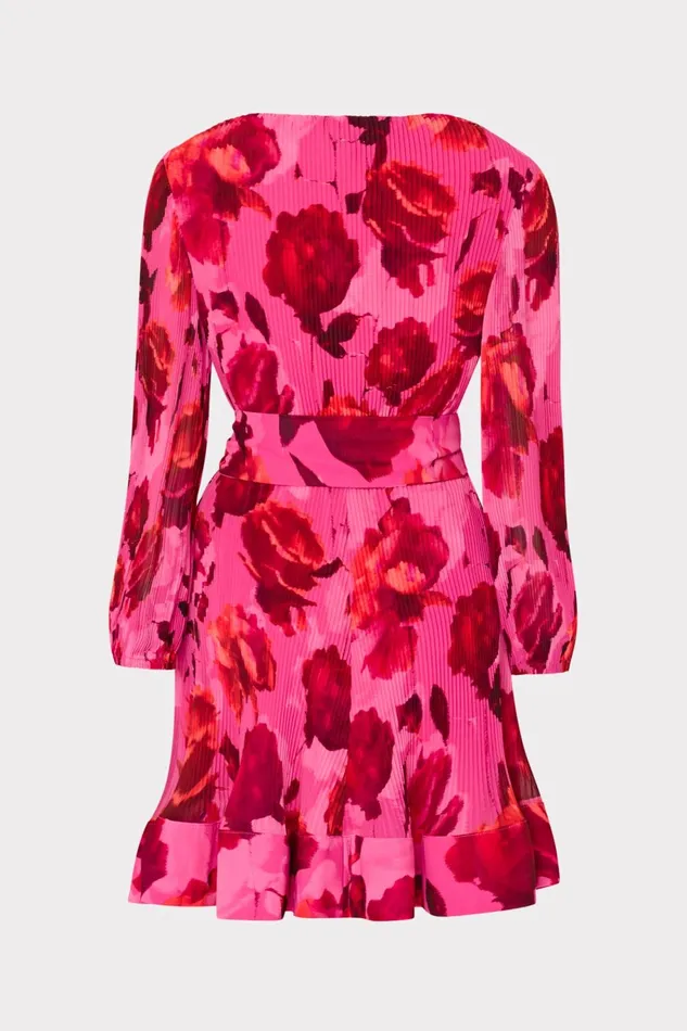 Milly Liv Blurred Blossom Pleated Dress Pink Multi Women Dresses Milly Liv Blurred Blossom Pleated Dress Pink Multi Women Dresses