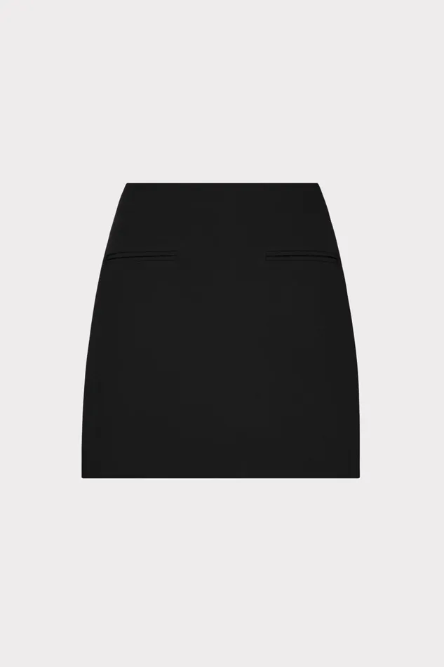 Milly Lizzy Cady Mini Skirt Black Women Matching Sets