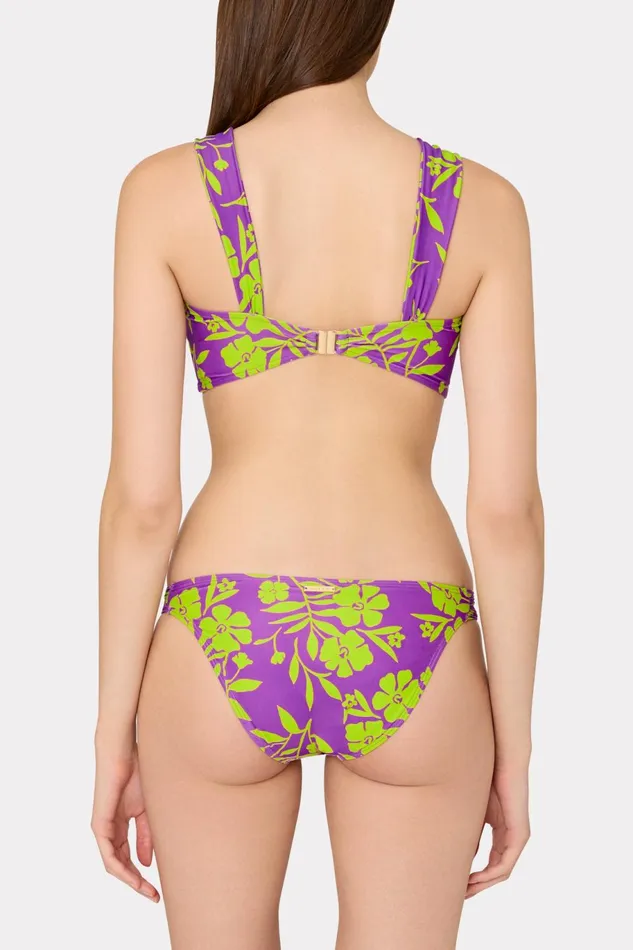 Milly Olivia Marigold Aroma Draped Bandeau Top Purple Multi Women Bikinis Milly Olivia Marigold Aroma Draped Bandeau Top Purple Multi Women Bikinis