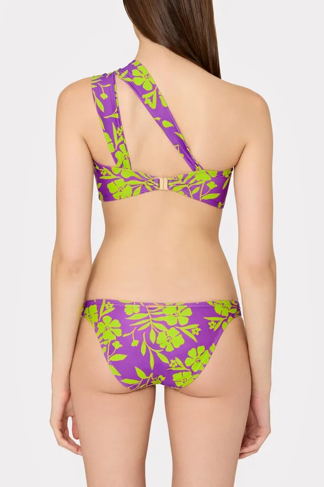 Milly Olivia Marigold Aroma Draped Bandeau Top Purple Multi Women Bikinis Milly Olivia Marigold Aroma Draped Bandeau Top Purple Multi Women Bikinis