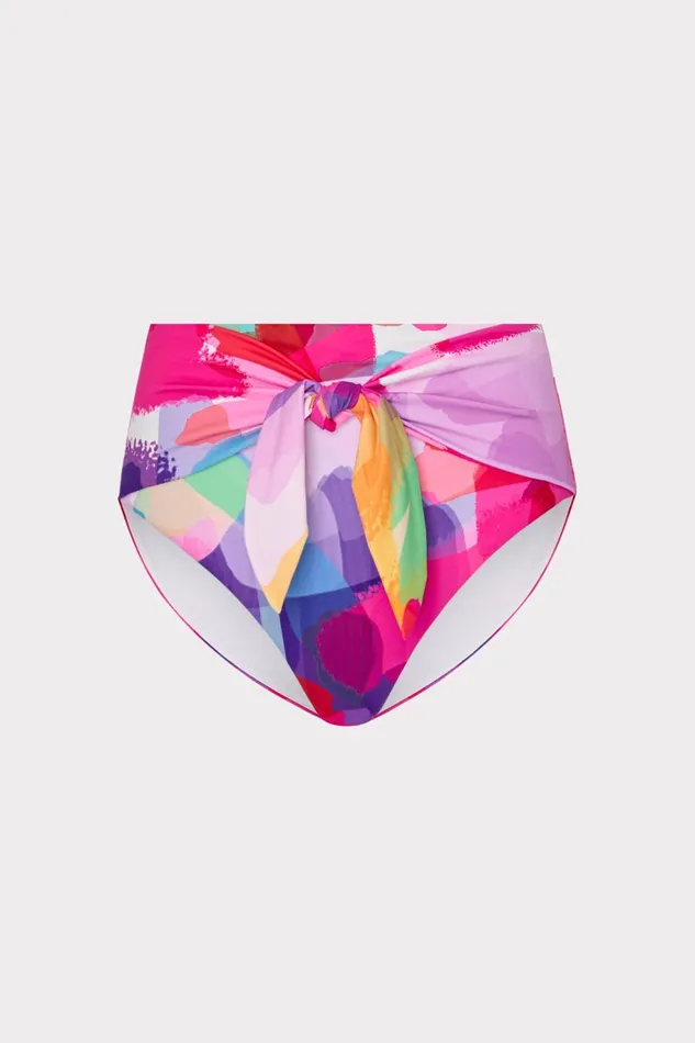 Milly Rainbow Waterfall Tie Bikini Bottom Multi Women Bikinis